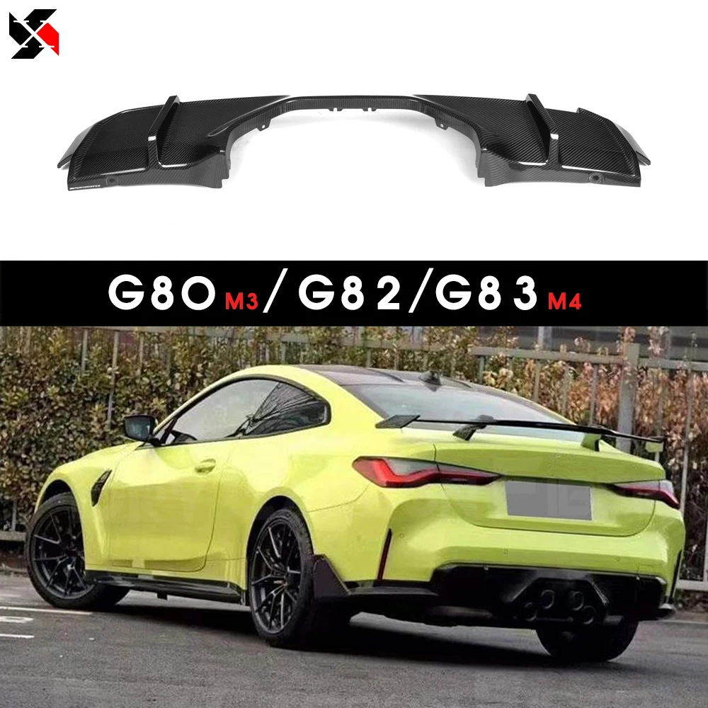

Rear Bumper Lip Diffuser Splitter Spoiler For BMW M3 M4 G80 G82 G83 Sedan Coupe Convertible 2020-IN Dry Carbon Fiber Car Styling