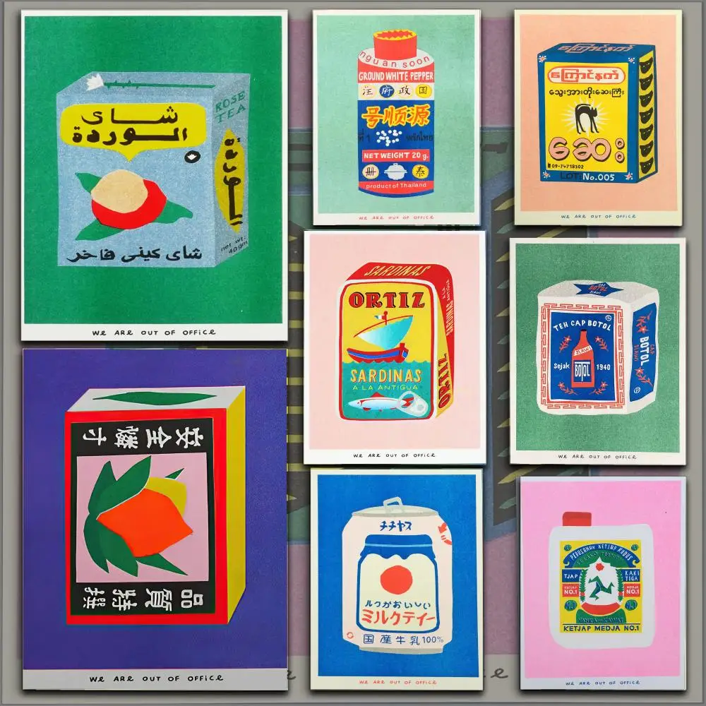 Pink Cherry Blossom Ink Canned Sardine Tomato Poster HD Anime Hot Theme Singer/OST/Movie-Waterproof Self-Stick Home Decor