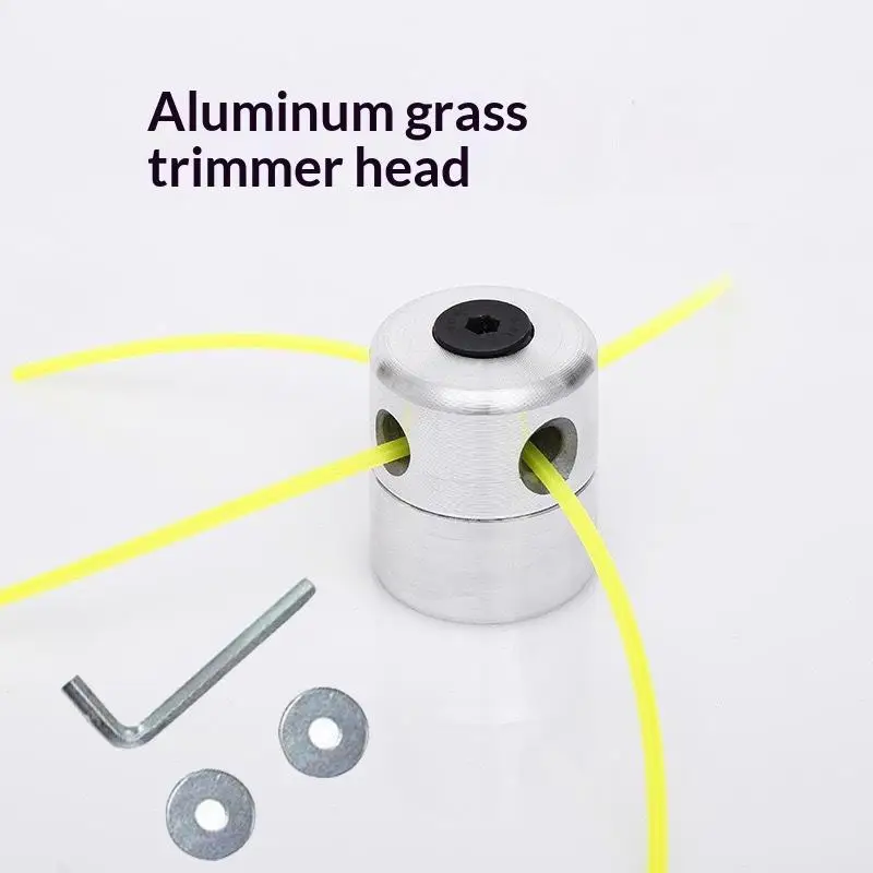 Aluminum Grass Trimmer Head 4 Lines Brush Cutter Head Lawn Mower Accessories Strimmer Replacement Tool