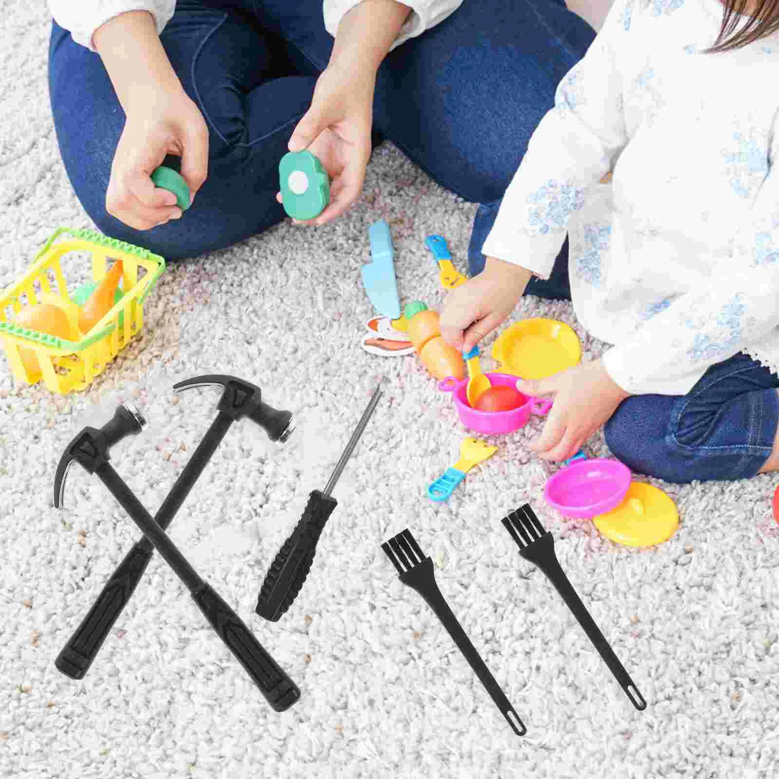 2 ensembles de jouets pour enfants, outils de creusement, Kit d'excavation, pierres précieuses, marteau en plastique, brosse noire, ciseau pour tout-petits