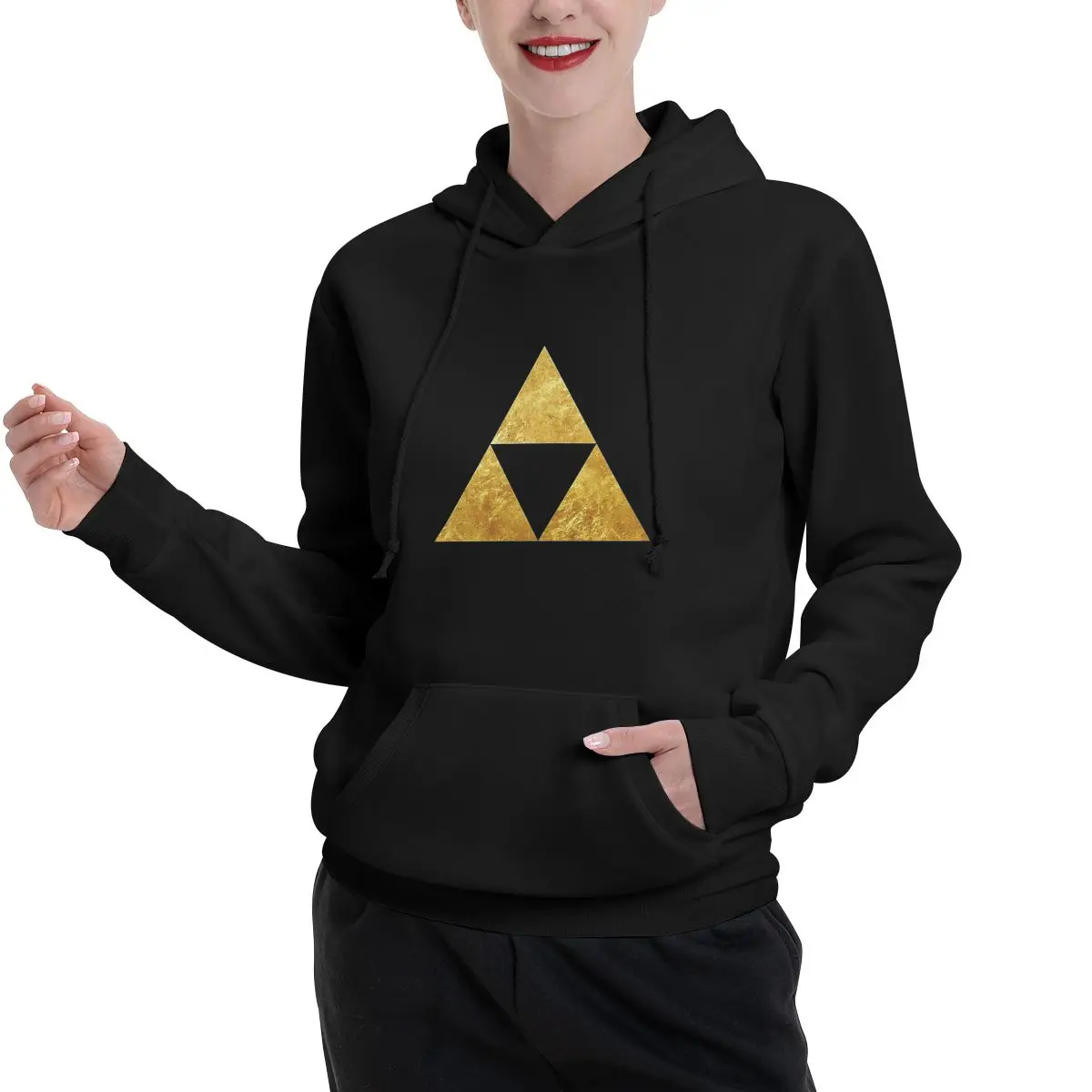 الذهب Triforce رمز زيلدا زوجين هوديس الرجال النساء بلوزة كاجوال بلوزات Harajuku طويلة الأكمام مقنعين الخريف الشتاء #1