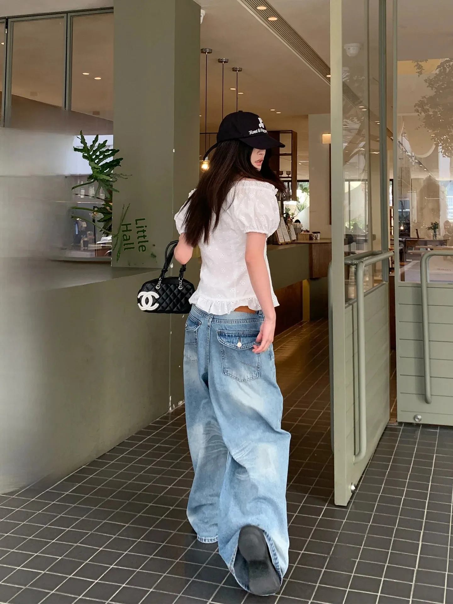 Loose Straight Leg Blue Jeans Women's Summer New Versatile Drapey Wide Leg Pants Casual Long Trousers Comfortable High Waist