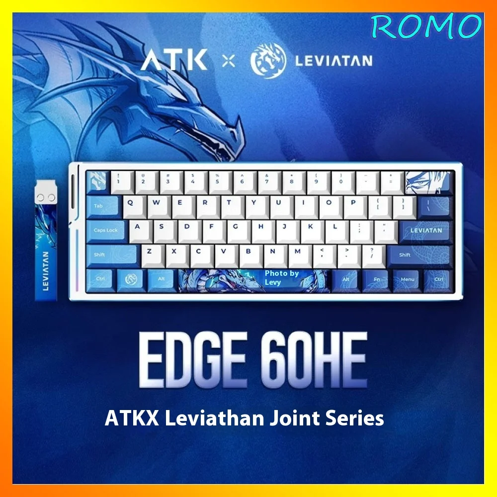 ATKxLEV EDGE 60 Co branded Magnetic Axis Keyboard Customized Aluminum Alloy Gaming 8K Ultra Low Latency Gaming Office Keyboard