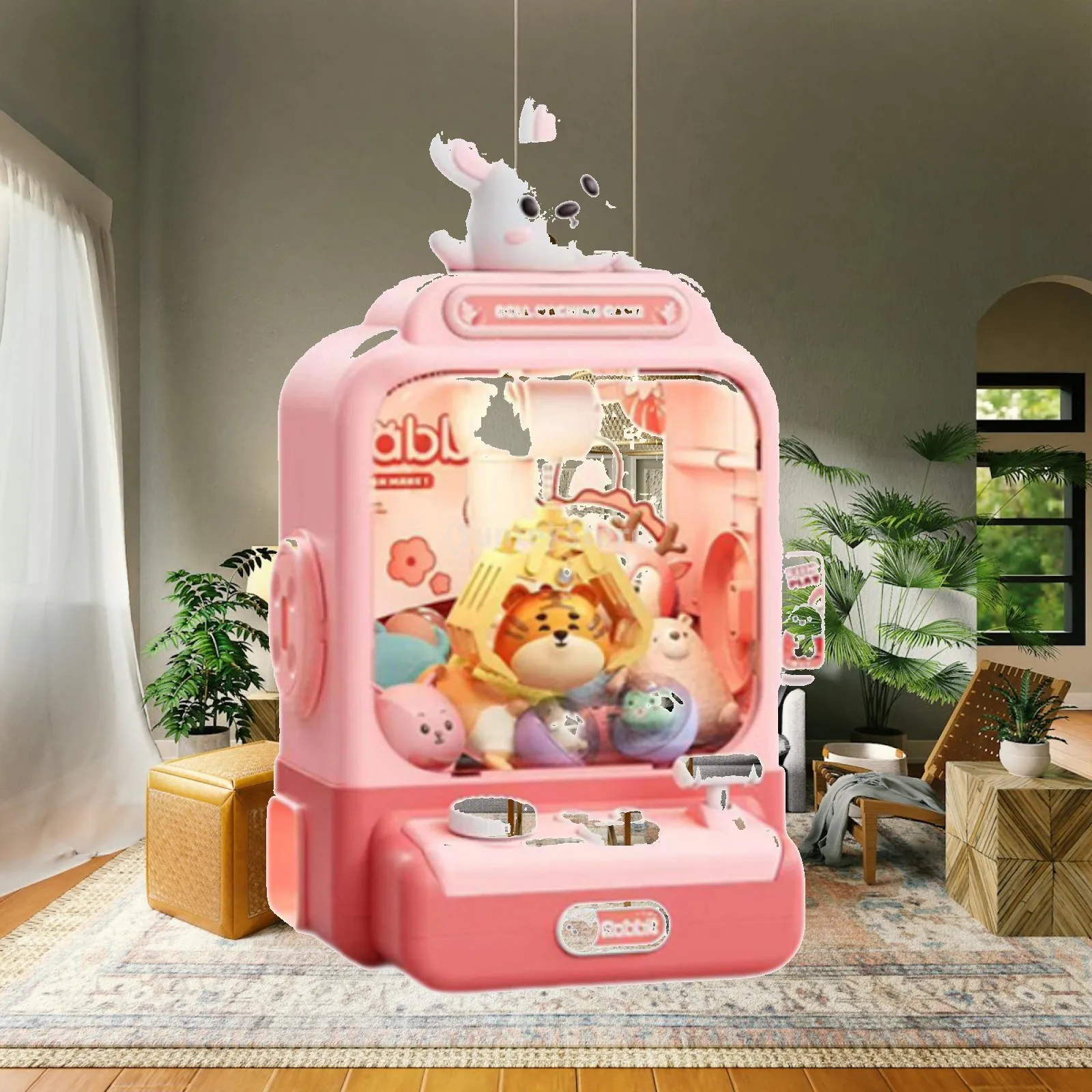 Electronic Claw Game Machine Grabber Plush with Sounds Pretend Play Candy Vending Toy for 3 4 5 6 7 8 Year Old Birthday Gifts