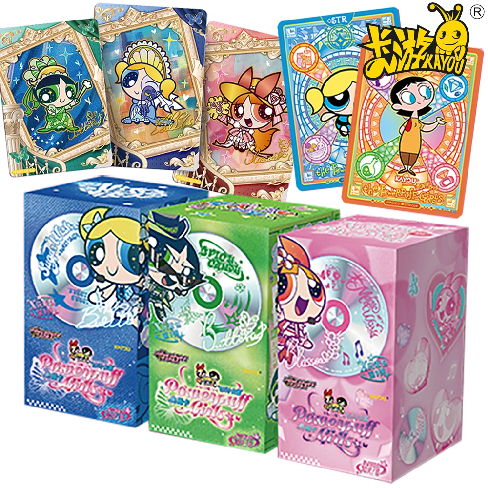 New KAYOU Original The Powerpuff Girls Animation Limited Card Fans Collection Christmas Gift Classic Cartoon Creative Peripheral