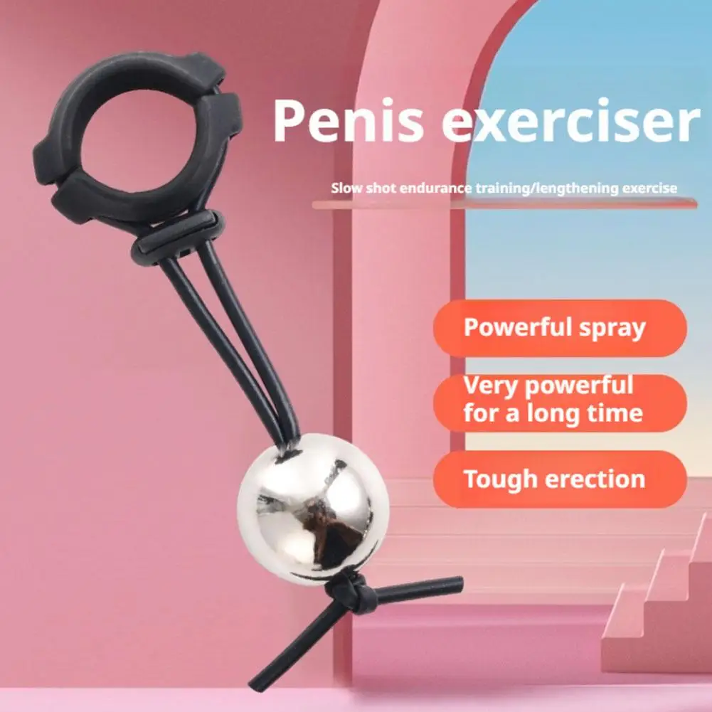 Cincin Penis Penahan Beban untuk Pria Senam Penis Latihan Daya Tahan Perangkat Masturbasi Kelenjar Produk Seksual Mainan Seks
