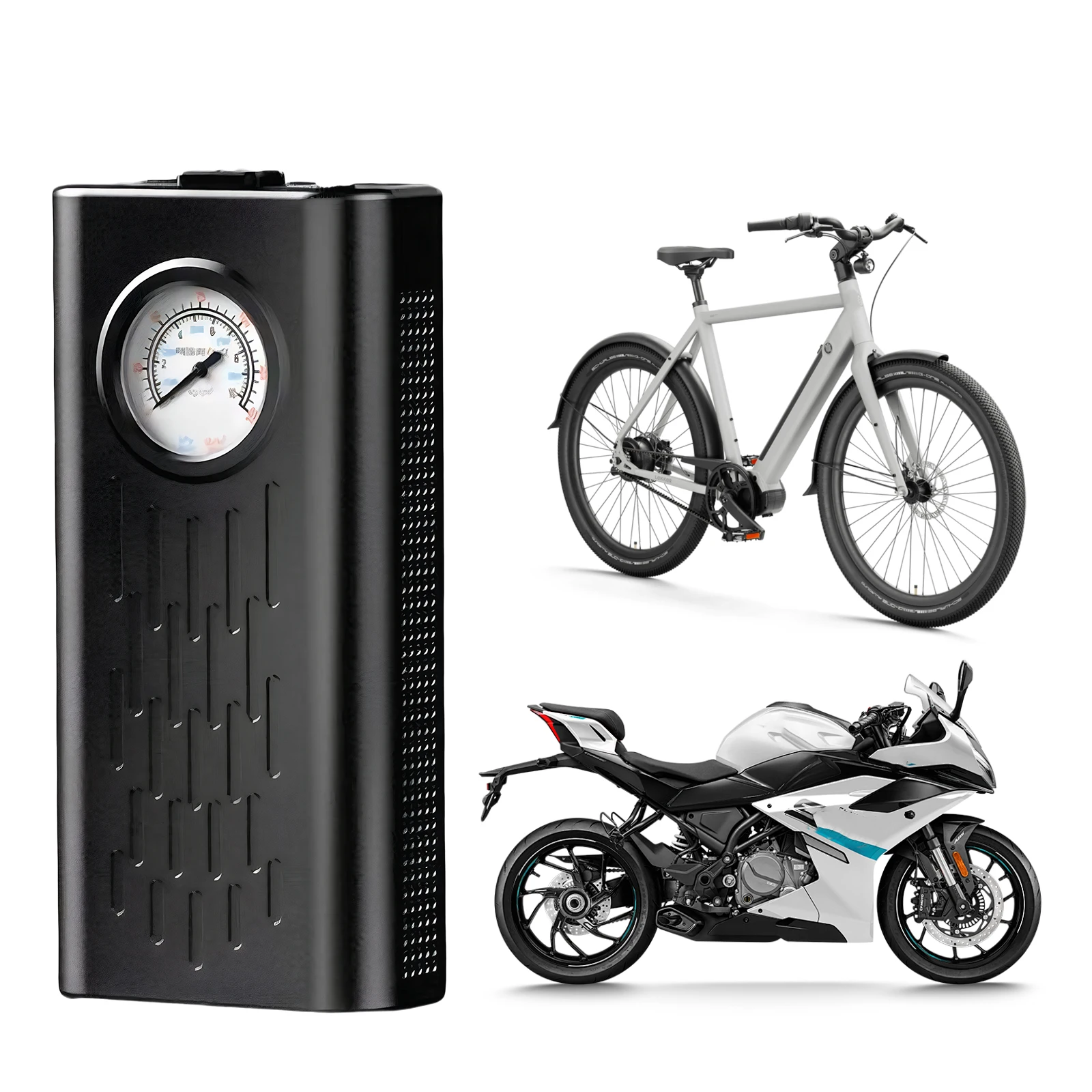 

Tire Inflator Portable Air Compressor with Pointer Pressure Gauge Cordless Tire Inflator for Car Tires