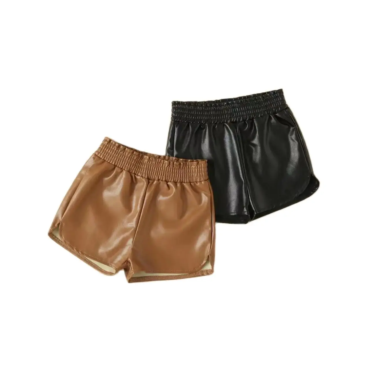 Fashion Baby Girls Shorts Leather PU Girls Clothes Kids Clothing Children Outfits Streetwear Toddler Pants High Waist