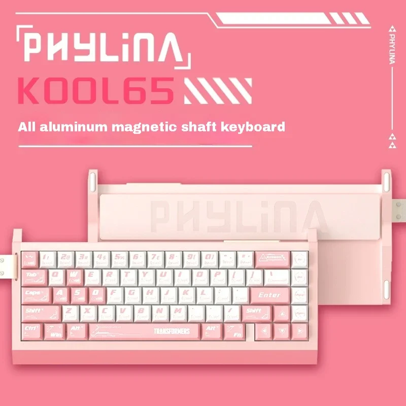 

PHYLINA KOOL65 Wired Magnetic keyboard CNC Aluminum Shell Hall Effect RT0.01mm 8K Polling Rate 0.125ms delay RGB Gaming Keyboard