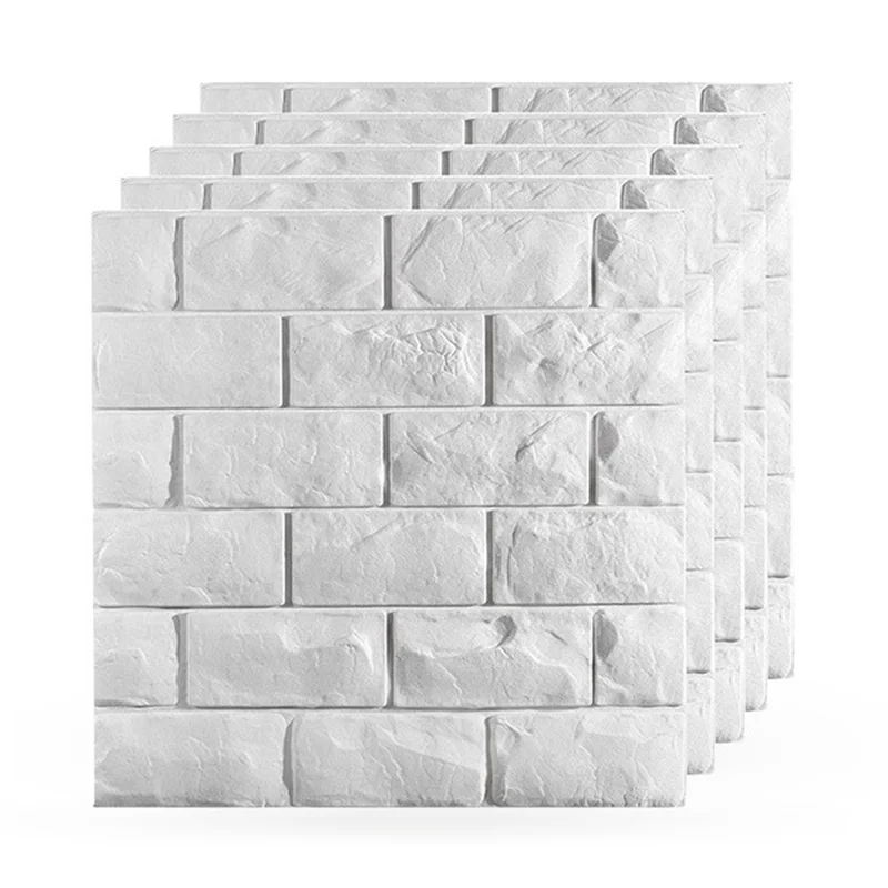 【HOT】30 Pcs 3D Wall Panels Peel And Stick Foam Brick Wallpaper Self Adhesive Waterproof Wall Covering Panels For Wall Decor Dura