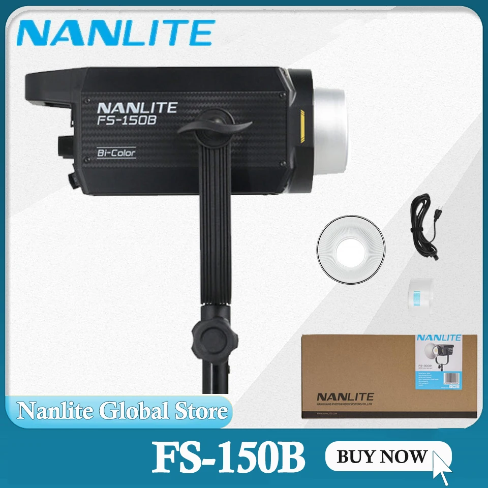 

Светодиодный моноблок Nanlite FS-150B 175W Bi-Color 2700K-6500K для студийной и уличной видеосъемки, заполняющий свет для прямых трансляций