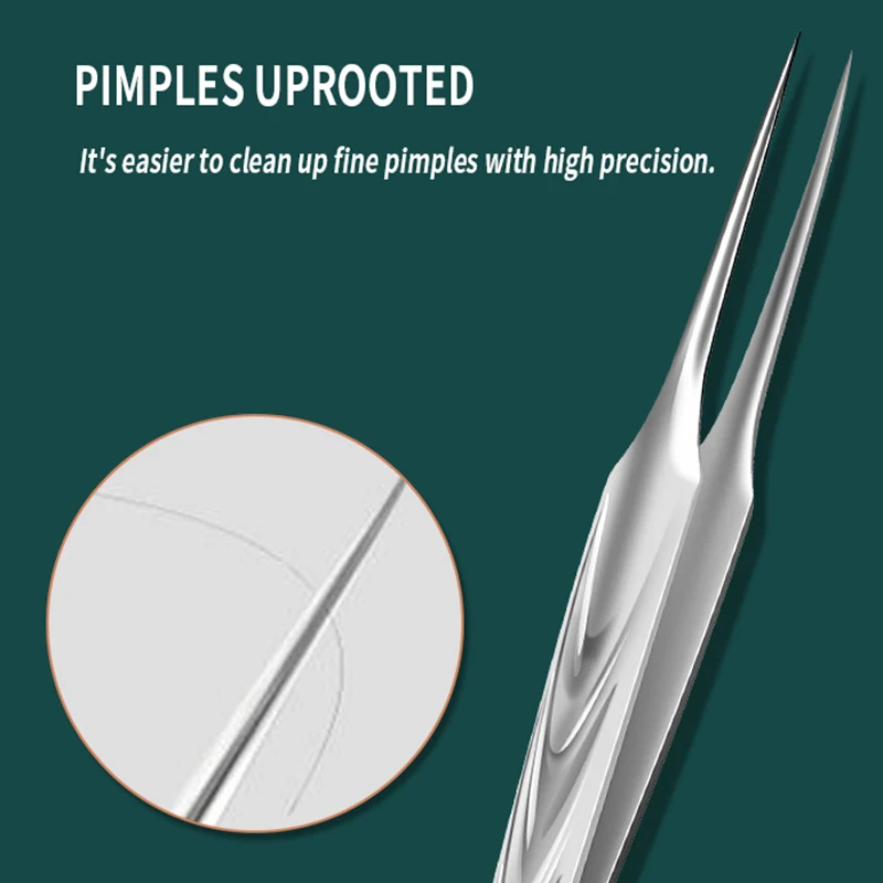 독일 여드름 포퍼 도구 키트 초극세 셀 여드름 여드름 클립 족집게 긁는 모공 클리너 유물 여드름 바늘