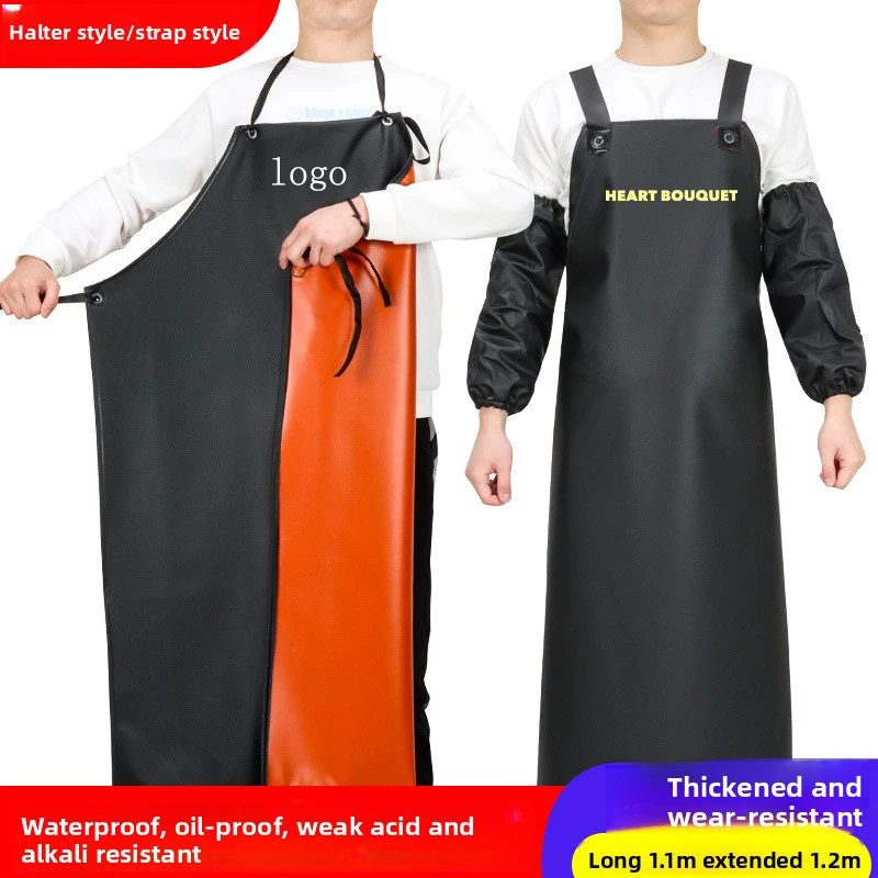 

Durable Water Resistant Oversized Bib Apron With Neck Loop For Adults Kitchen Cooking Food Prep Anti Oil Stain Acid Alkali