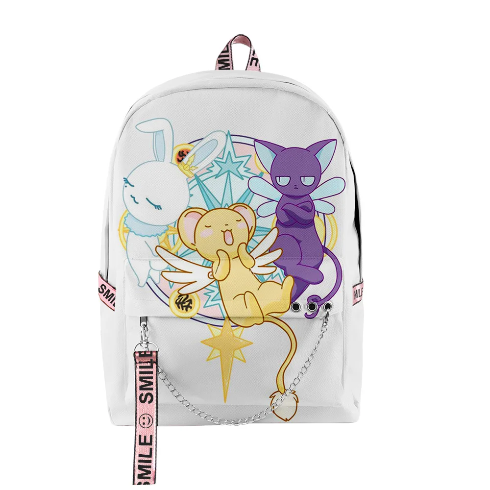 Classic Popular cardcaptor sakura Student School Bags Unisex 3D Print Oxford Waterproof Notebook multifunction Travel Backpacks