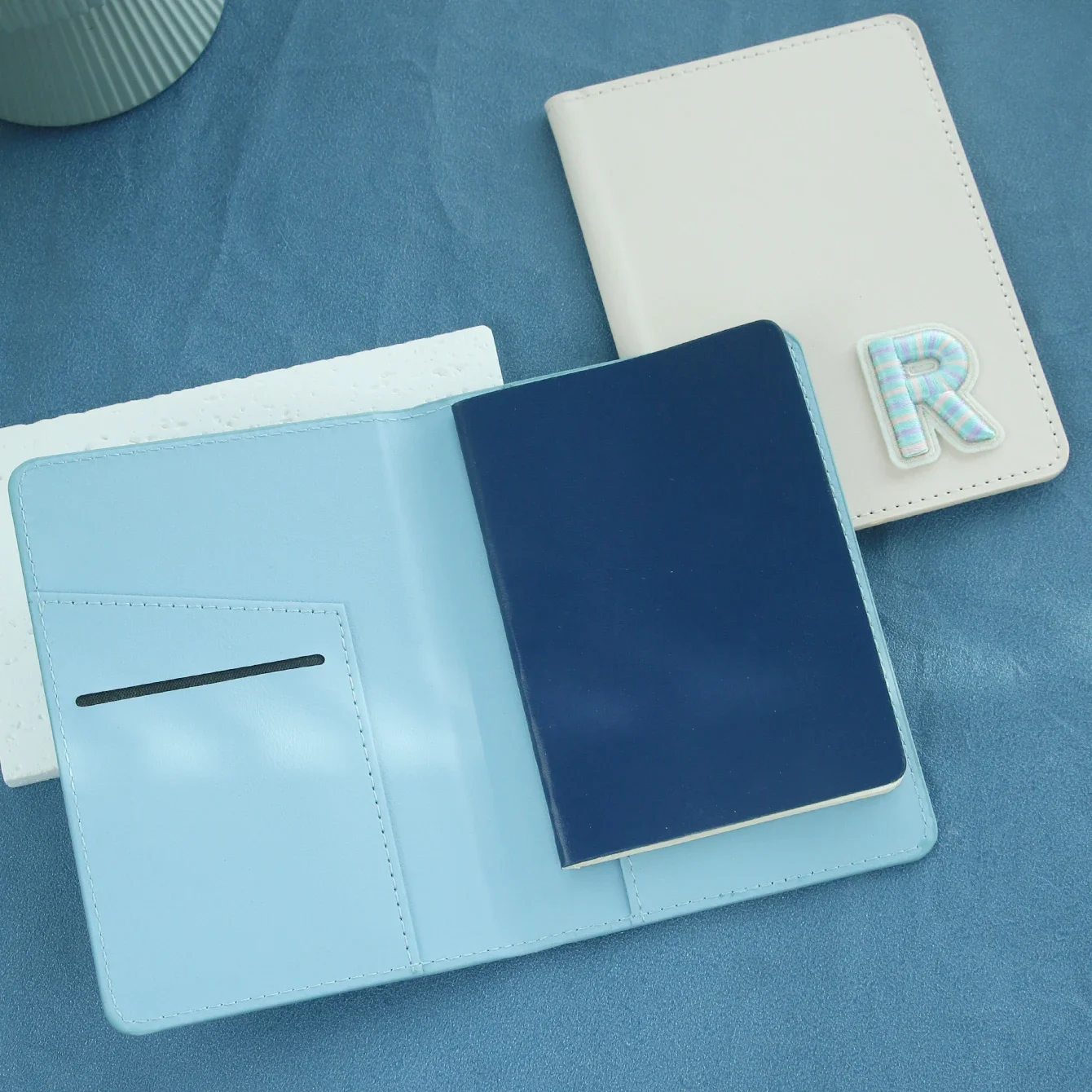 

Personalized Passport Cover New Embroidery Letter Patch Passport Cover Customized Letters Passport Holder Color Travel Wallet
