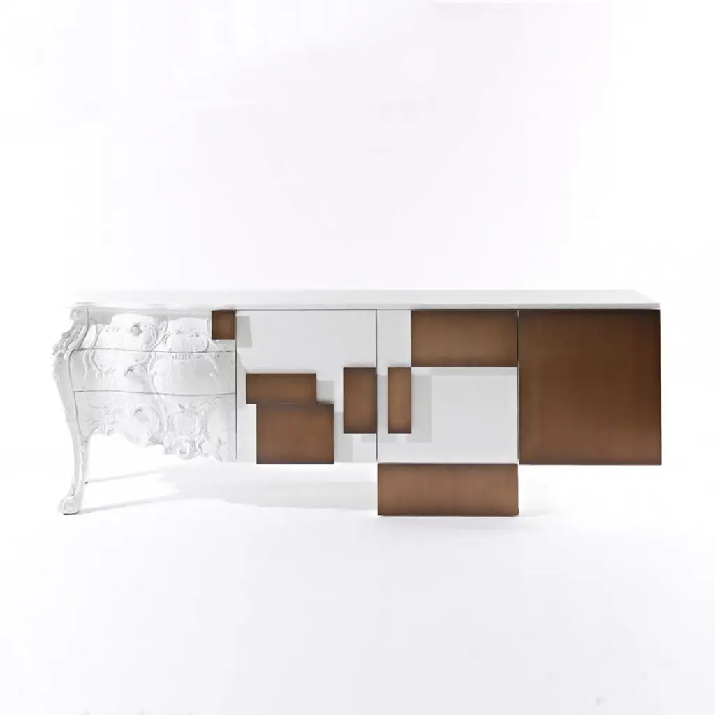 Nordic modern luxury neoclassical designer  solid wood furniturecreative elephant dining side cabinet