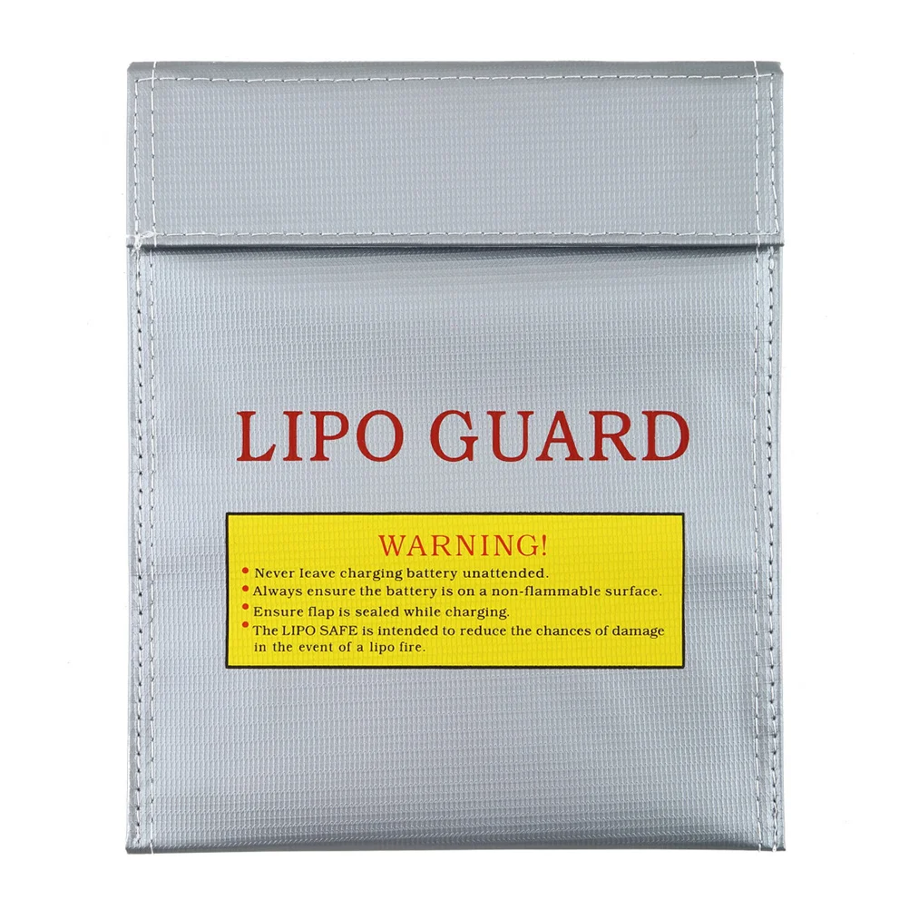 

Rc Lipo Safety Bag Grey Fireproof Explosionproof Charge Pouch 23x30cm Protective Storage for Workshop