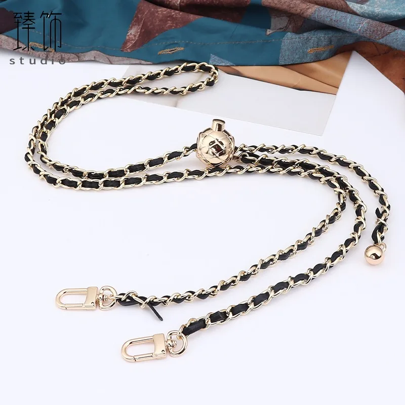 Cha Adjustable Length Square Fat Little Light Gold Color Width 7mm Vintage Bag Strap width  0.8cm