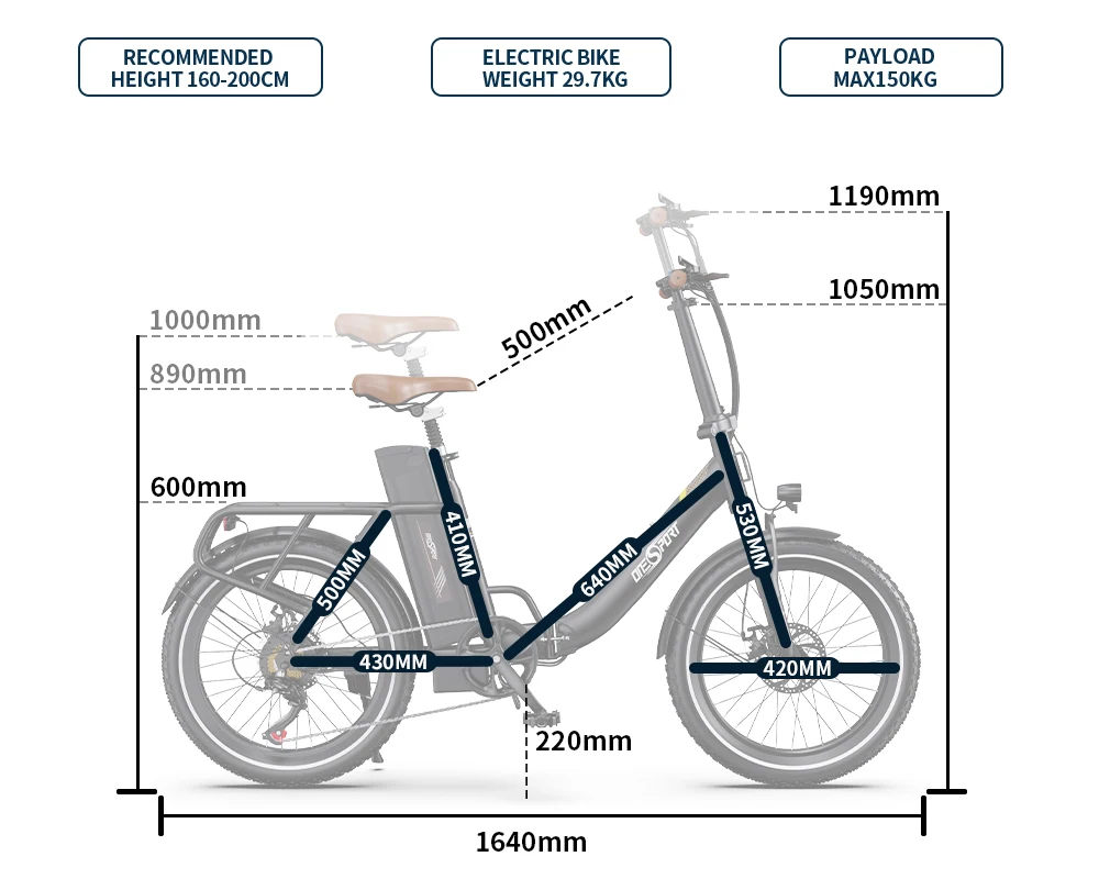 ONESPORT OT16-2 Hochwertiges All-Terrain-Elektrofahrrad 250W Motor 48V 15,6Ah Akku 20-Zoll-Reifen Pendler-Elektrofahrrad – Detail 9