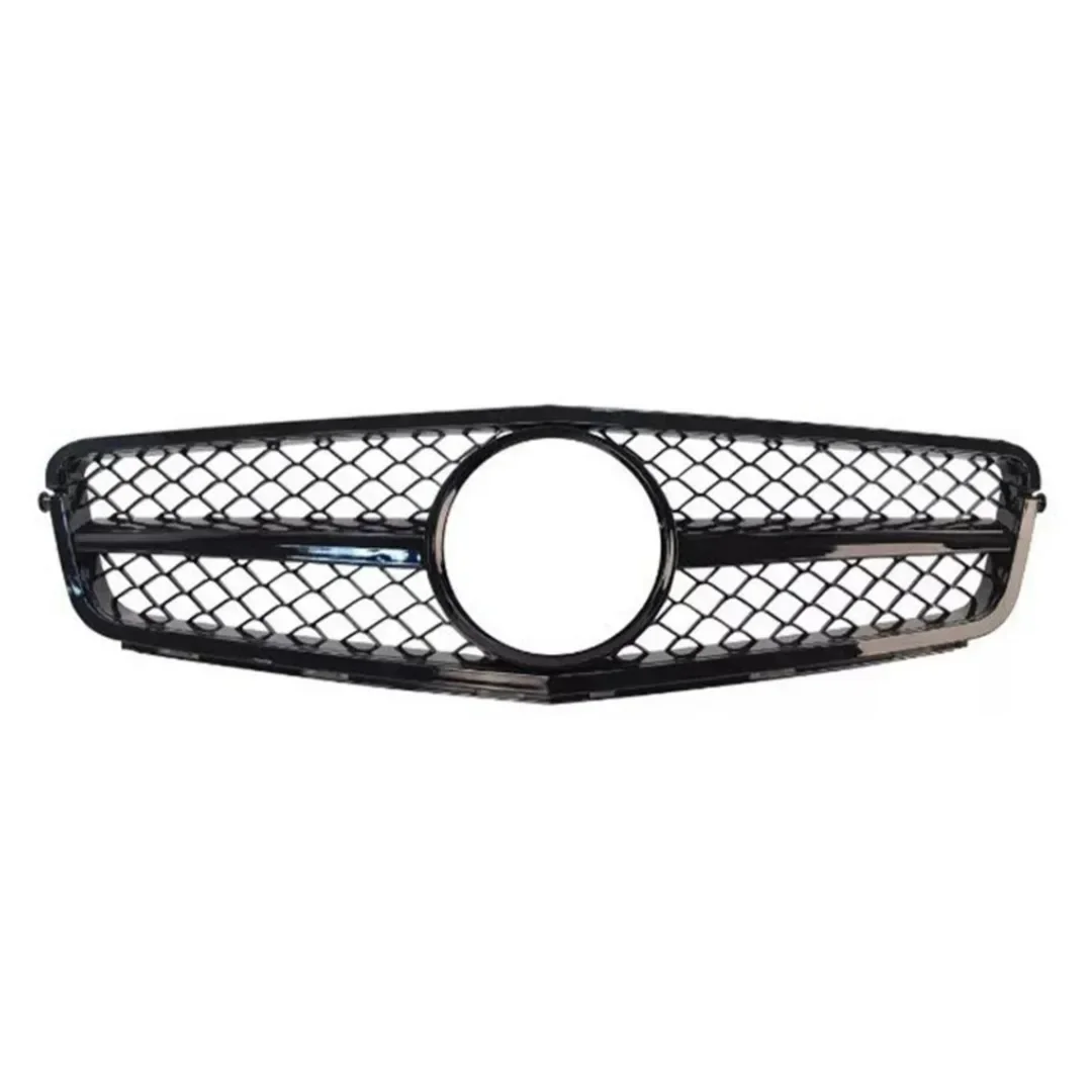 Middle Hood Mesh Upgrade Front Bumper Grille Grill Refit For Mercedes Benz C class W204 C204 S204 Coupe C43 2007-14 AMG GT Style view 6