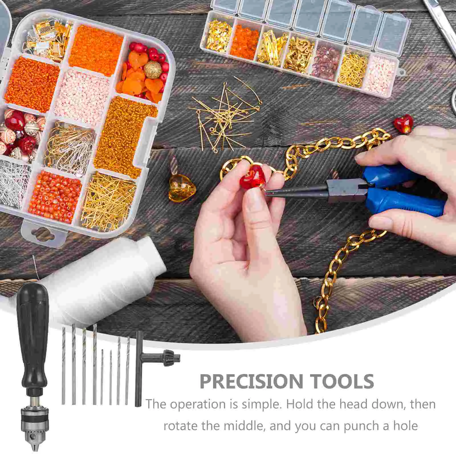 1 Set Premium Manual Drill Portable Woodworking Drill Simple Engraving Drill Drilling Tool Manual Drilling Tool