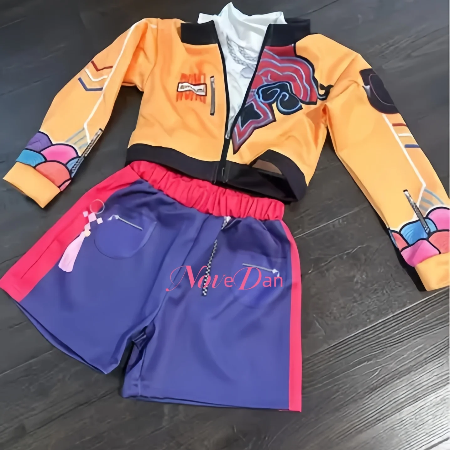 KPop رومي ميرا زوي شيطان الصيادين الاطفال تأثيري حلي الطفل هنتركس فستان للفتيات لعب الأدوار كرنفال حفلة عيد الميلاد زي #5