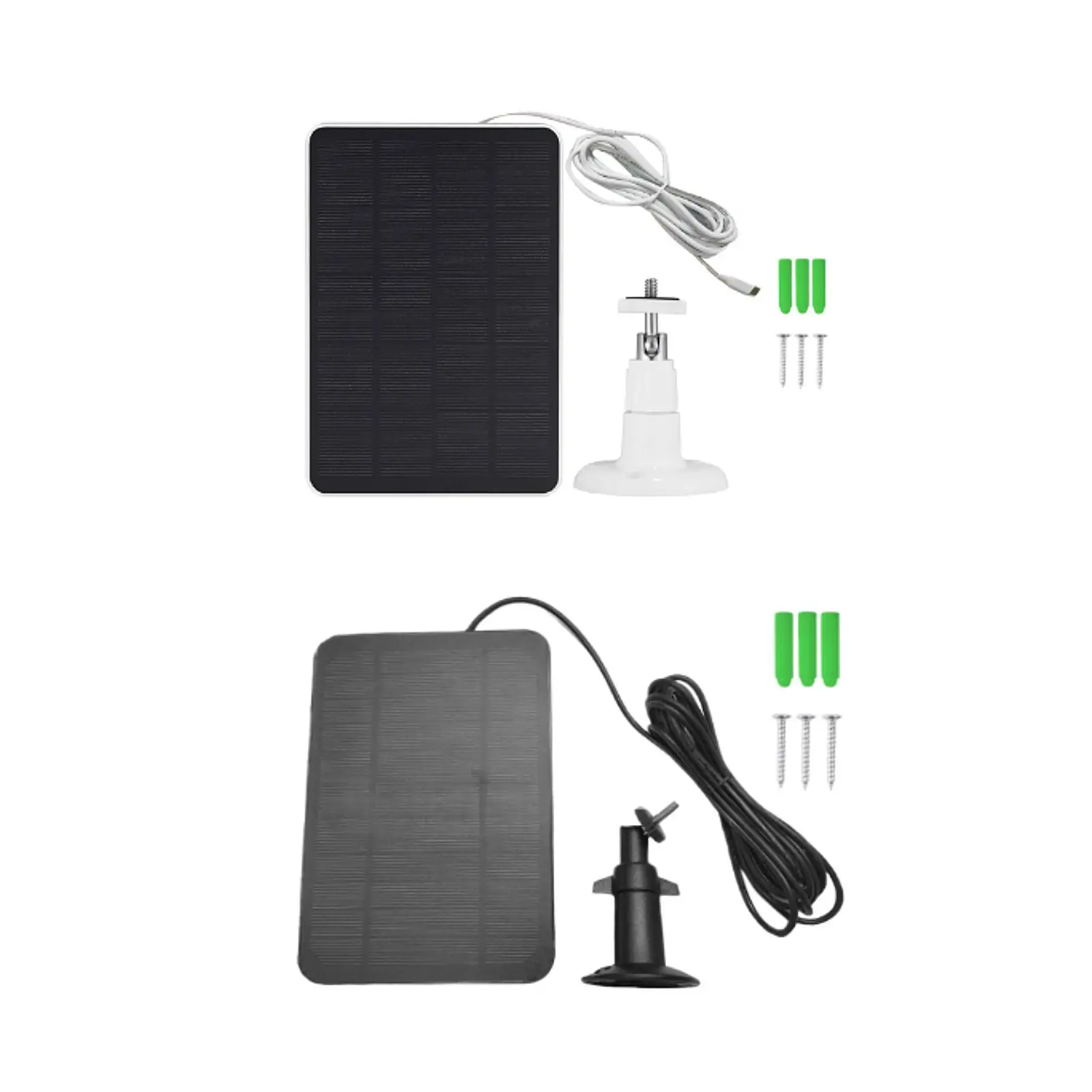 4W 5V Solar Panel Charging Accessories,Easy Installation Replacement Solar Charging Panel Camera Solar Panel for Door Bell image 2