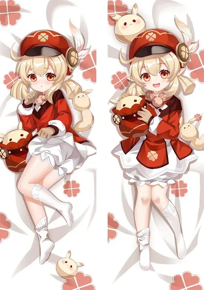 60x180cm Anime Dakimakura Game Genshin Impact Klee Cosplay Pillow Case Fullbody Hugging Pillowcase Peachskin Long Cushion Cover