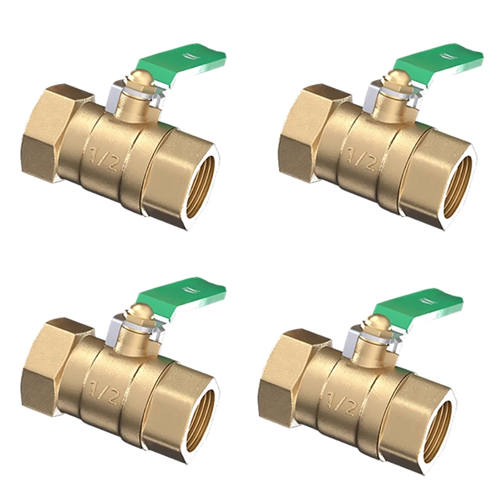 

1/8" 1/4'' 3/8'' 1/2'' 3/4'' 1'' Female Thread Brass Valve Brass small ball valve Connector Joint Copper Pipe Fitting Coupler