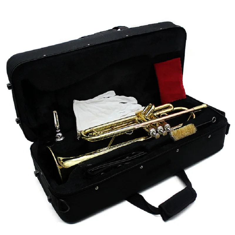 Trumpet B-flat brass body phosphor copper Beginners practice playing the trumpet