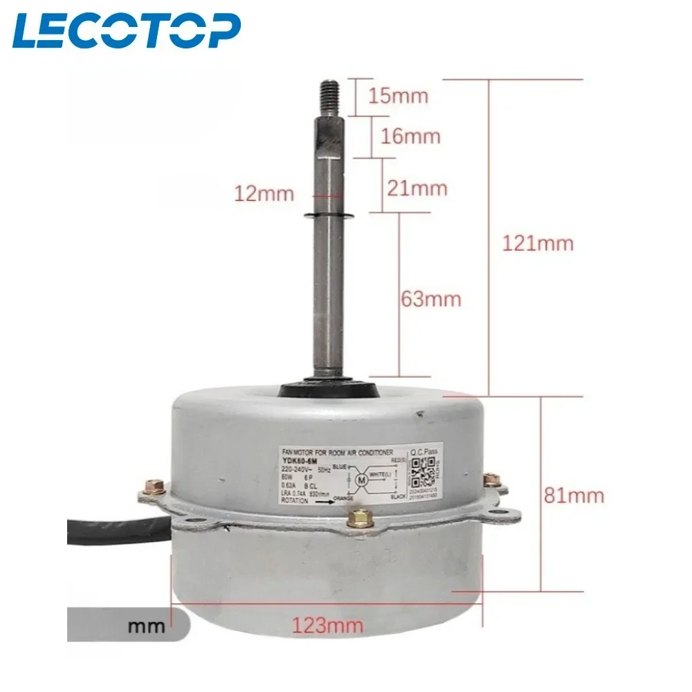 

New YDK60-6M YDK60-6D-7 Y6S643C830G AC220-240V Outdoor Unit AC Fan Motor For Midea Air Conditioner Conditioning Spare Parts