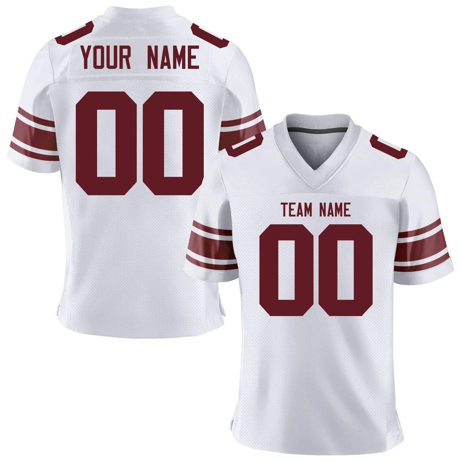 Custom American Football Jersey Personalized Blue White Team Printed Name Number Shirt Men Women Youth Kids Training Uniform