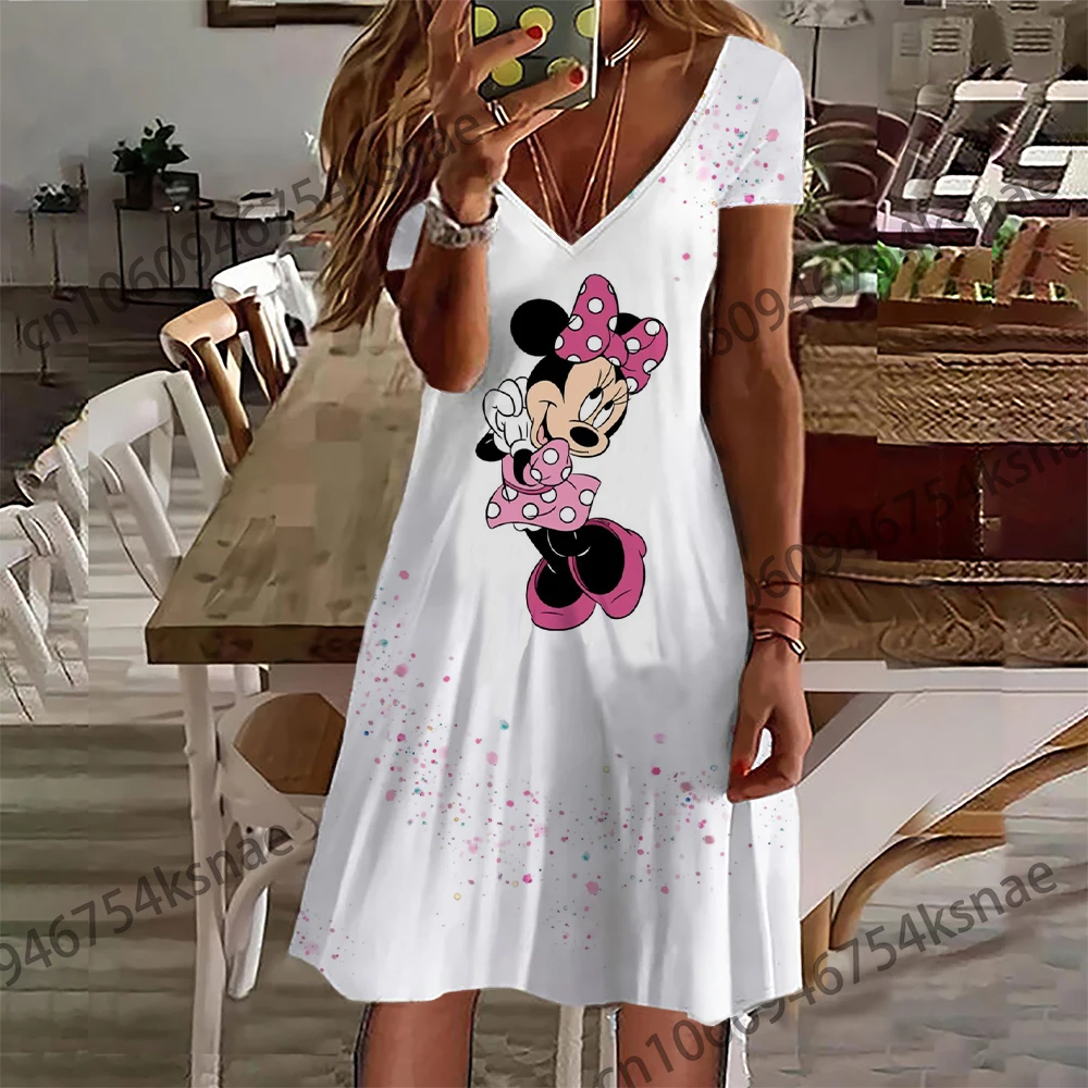 Disney   V Neck Extreme Sexy Dress 2022 Women Dreeses Women's Sundress Tulle Dresses for Events Women's Summer Sundresses Skirts