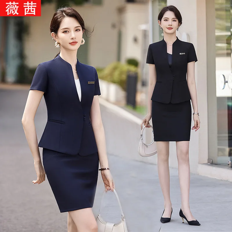 

Business Suit Women's Summer Short Sleeve Suit Skirt Fashion Commuter Temperament Women's Workwear Formal Casual Women's Clothin