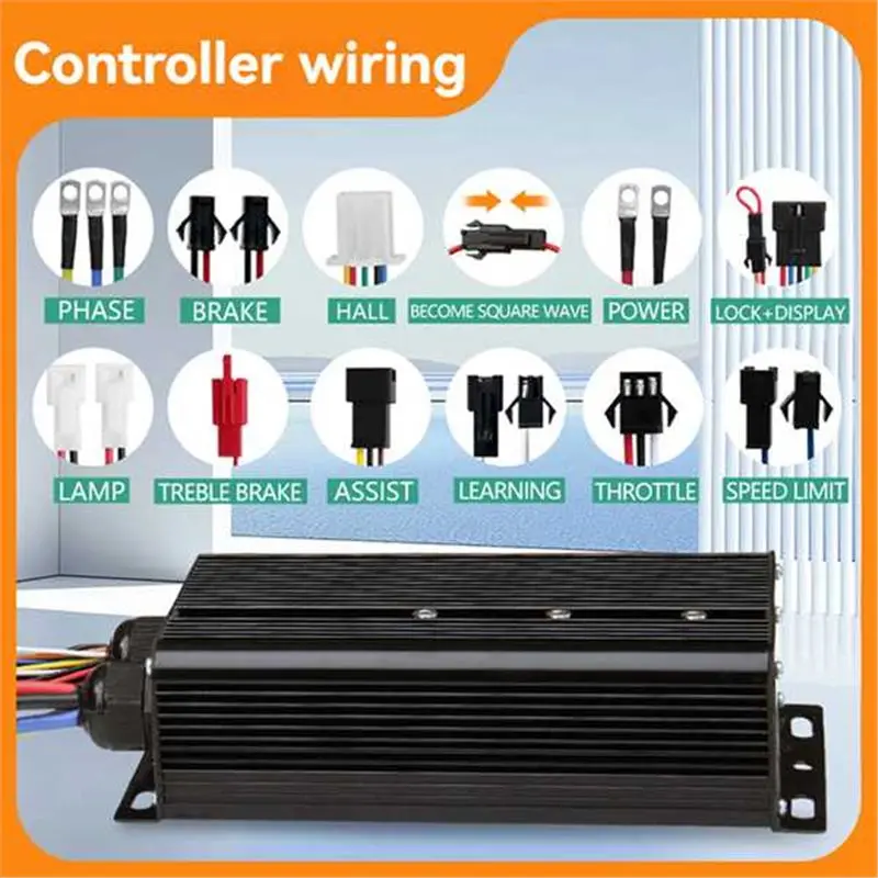 A74K 48V-72V 80A Brushless Motor Three-Mode Controller + SW900 Display Kit, Ebike Controller for Electric Mountain Bike Scooter