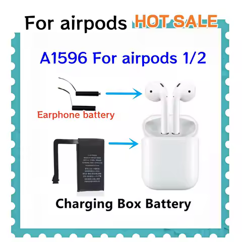 A1604 A1596 For Apple Airpods 1st 2nd A1604 A1523 A1722 A2032 A2031 Air Pods 1 2 Battery + Free Tools