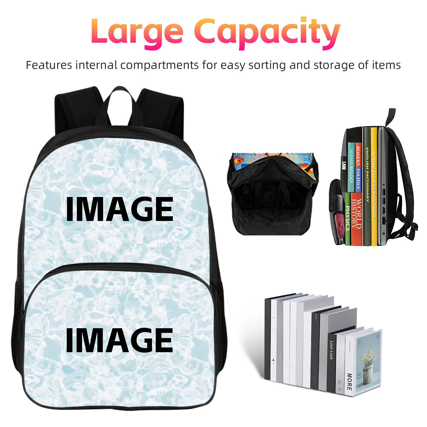 Kids Backpack Shoulder Bags Pencil Bag M-Mbappe 3Pcs set with Front Pocket Backpack Football Star Rucksack