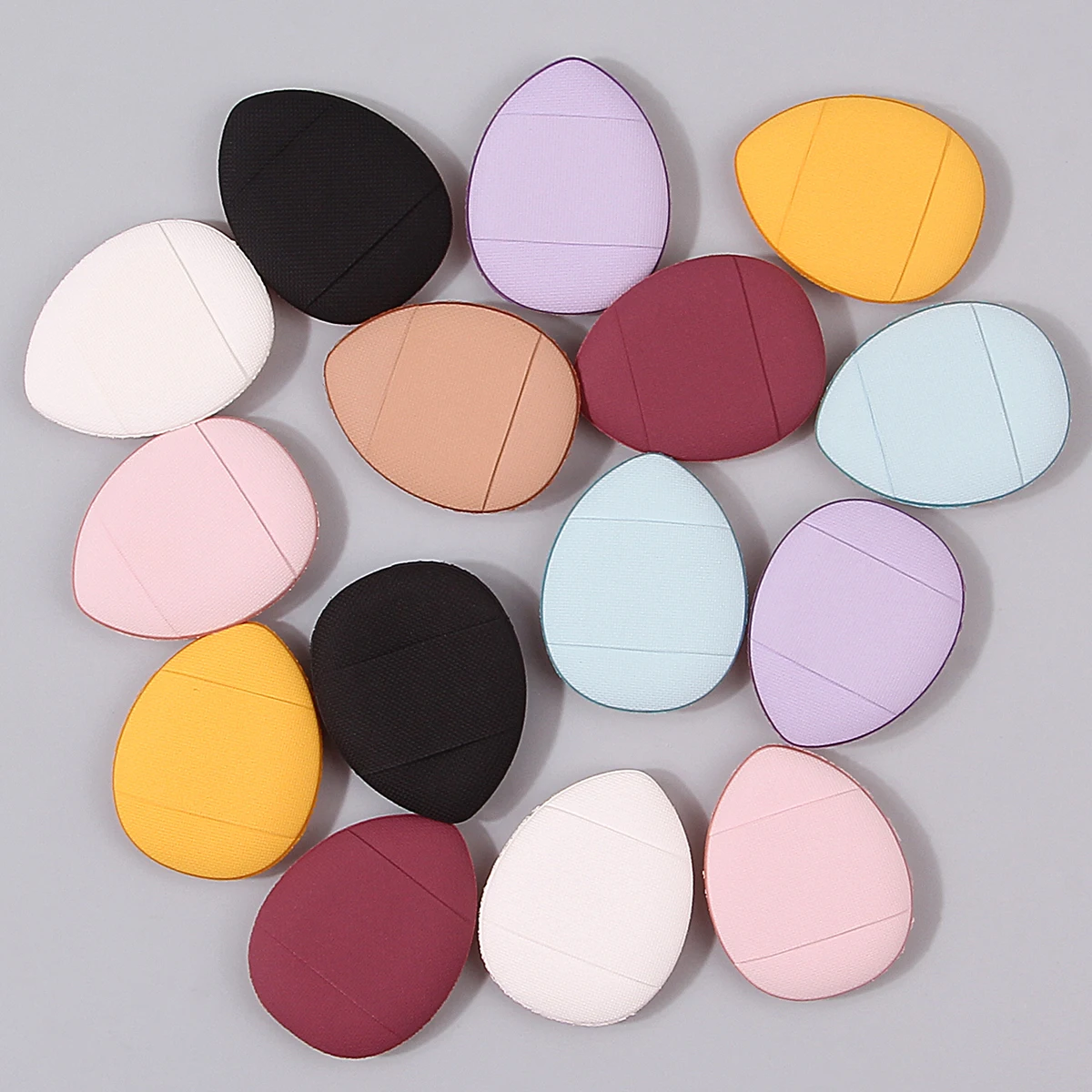 15 STKS Draagbare kleur mengen make-up poederdons, zachte luchtkussen duim concealer poederdons, geen poeder steken make-up tool