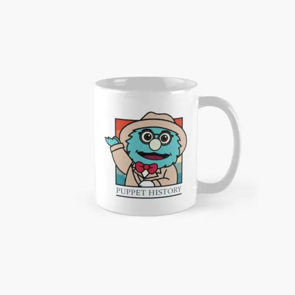 Puppet History Classic  Mug Printed Picture Coffee Handle Round Photo Cup Drinkware Gifts Tea Design Image Simple