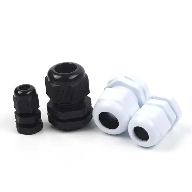 5PCS IP68 Wasserdichte Einstellbare Kabelverschraubung Anschlüsse PG7 PG9 PG11 PG13,5 PG16 PG19 Schwarz Weiß Kunststoff Nylon Gelenke