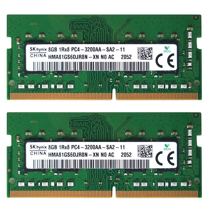 SK hynix-Mémoire pour ordinateur portable, mini-hôte, SODIMM, DDR4, 8 Go, 3200MHz, 1Rx8, 1Rx16, PC4-3200AA, 1.2V