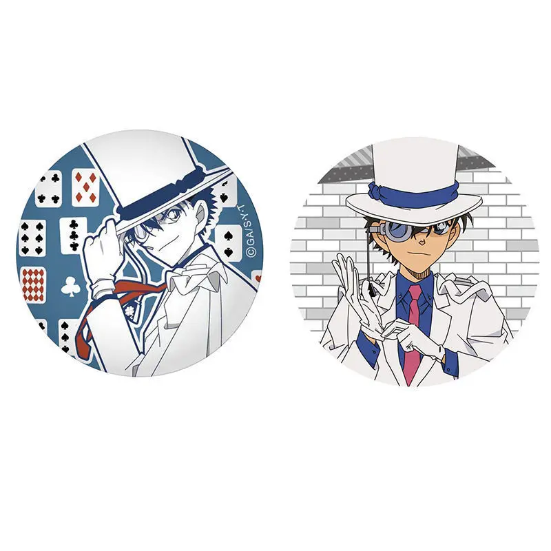 

Detective Conan Anime Metal Pin Badge Kaito Kid Accessory Brooch Pendant Collectible Merchandise Gift for Fans Cosplay