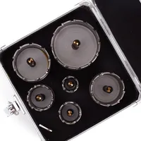 6pcs/set 22-65mm TCT Hole Saw Drill Bit sets Alloy Carbide Cobalt Steel Cutter Stainless Plate Iron Metal