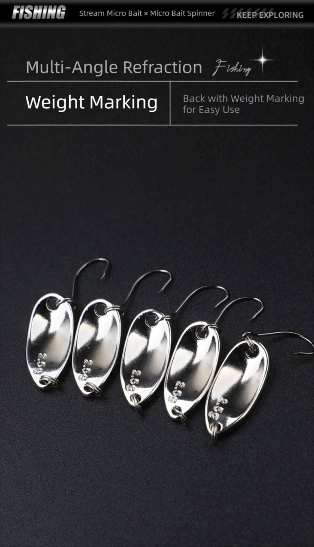 5-teiliges Set UV-beschichteter Löffelköder mit Insekten-Design, 1,5G 2,5G 3,5G 5G Gewicht, Spinnerbait-Köder mit Pailletten und Geräuscheffekt – Detail 10