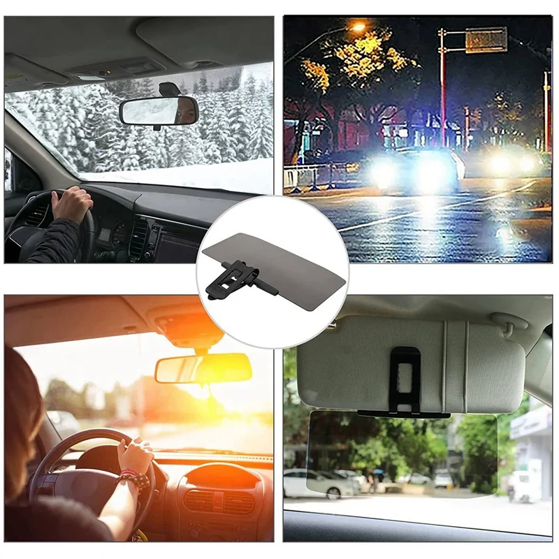 4X Car Visor Extensions Automotive Anti-Glare Visor Mirrors Sun Visor For All Trucks Car Front Seat Driver Or Passenger