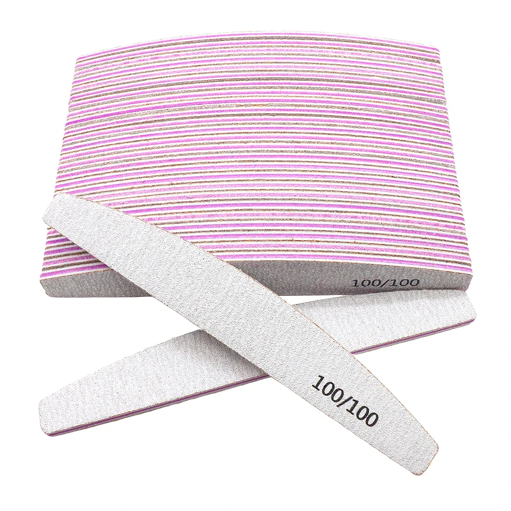 Profesjonalny pilnik do paznokci, gradacja 100/100, papier ścierny, pielęgnacja manicure, pilnik do szlifowania, polerowania paznokci, narzędzie do obróbki paznokci.