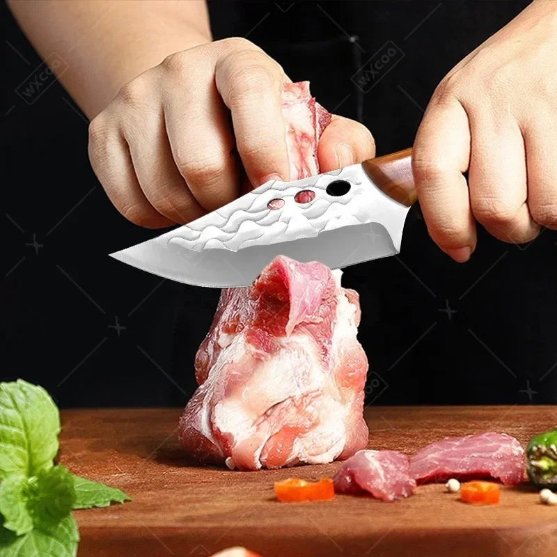 Stainless Steel Multi-Purpose Professional Kitchen Knives for Fruit BBQ Cooking Handmade Forged Chef Butcher Cleaver