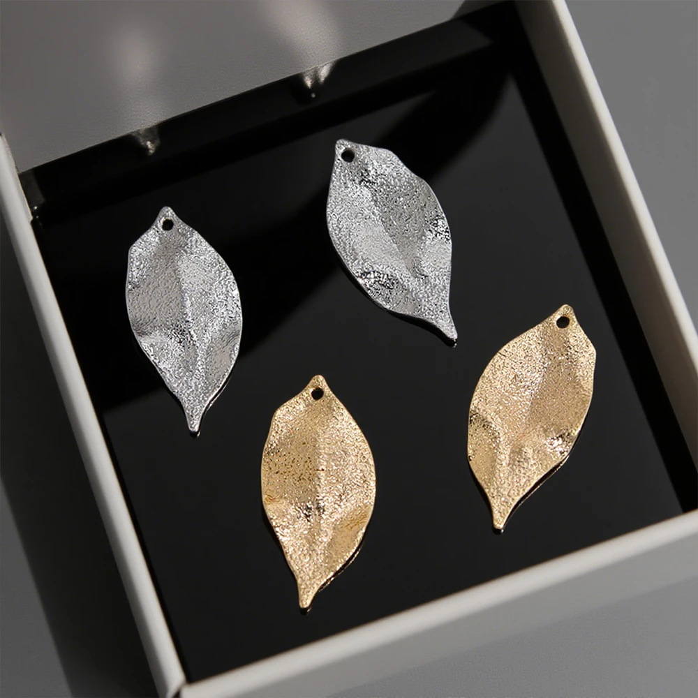

Cordial Design 50Pcs 12*27MM Jewelry Accessories/DIY Earrings Making/Charms/Hand Made/Genuine Gold Plating/Leaf Shape #194997
