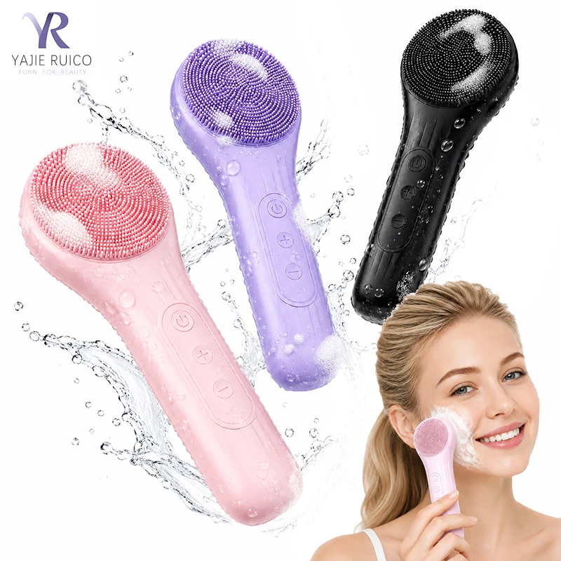 

Sonic Silicone Facial Cleansing Brush Waterproof Rechargeable Vibrating Exfoliating Deep Clean Skin Care Tool
