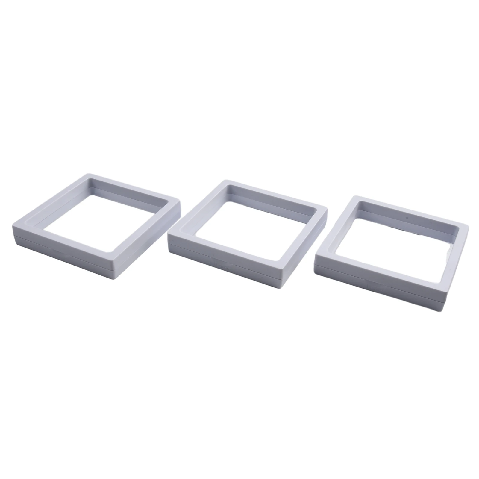Coin Support Coin Holder 3D Floating Black Plastic Coin Frame Coin Penny Decoration Coin Stand Jewelry Ring Case